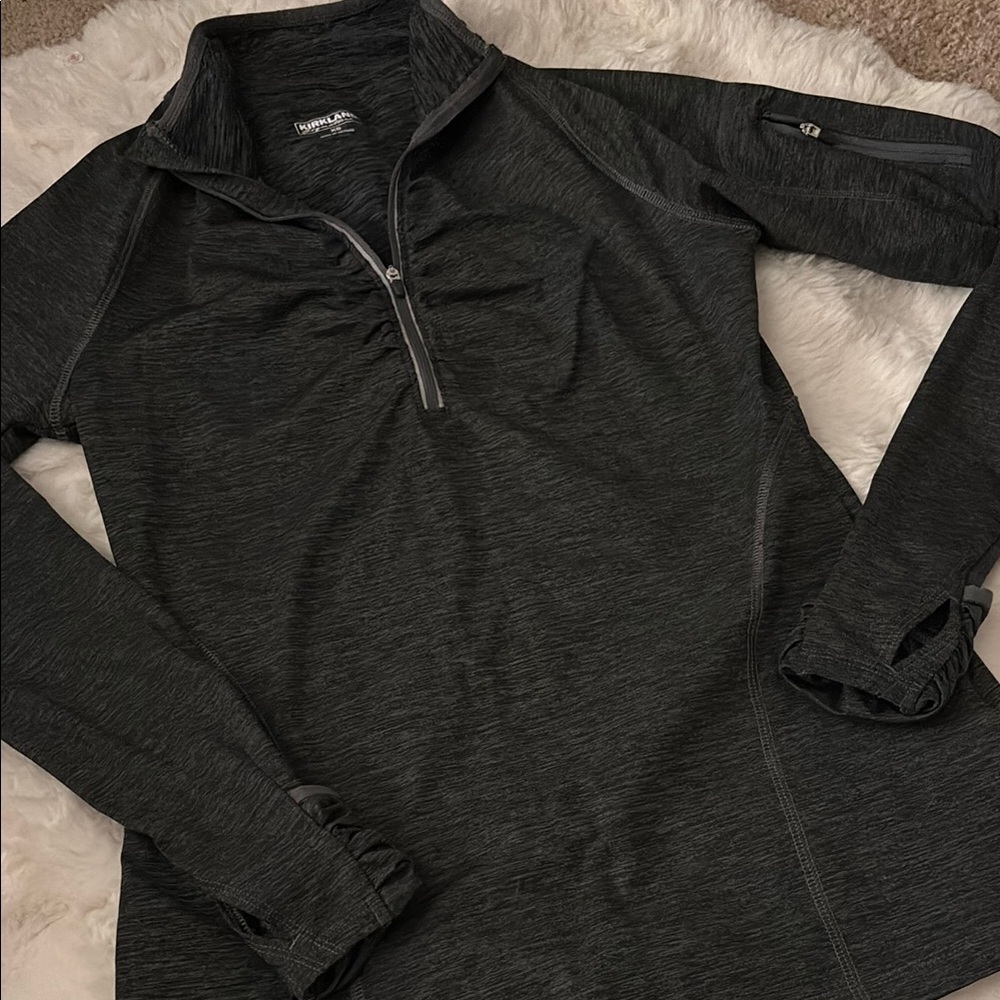 New Kirkland Signature Gray Zip-Up Jacket